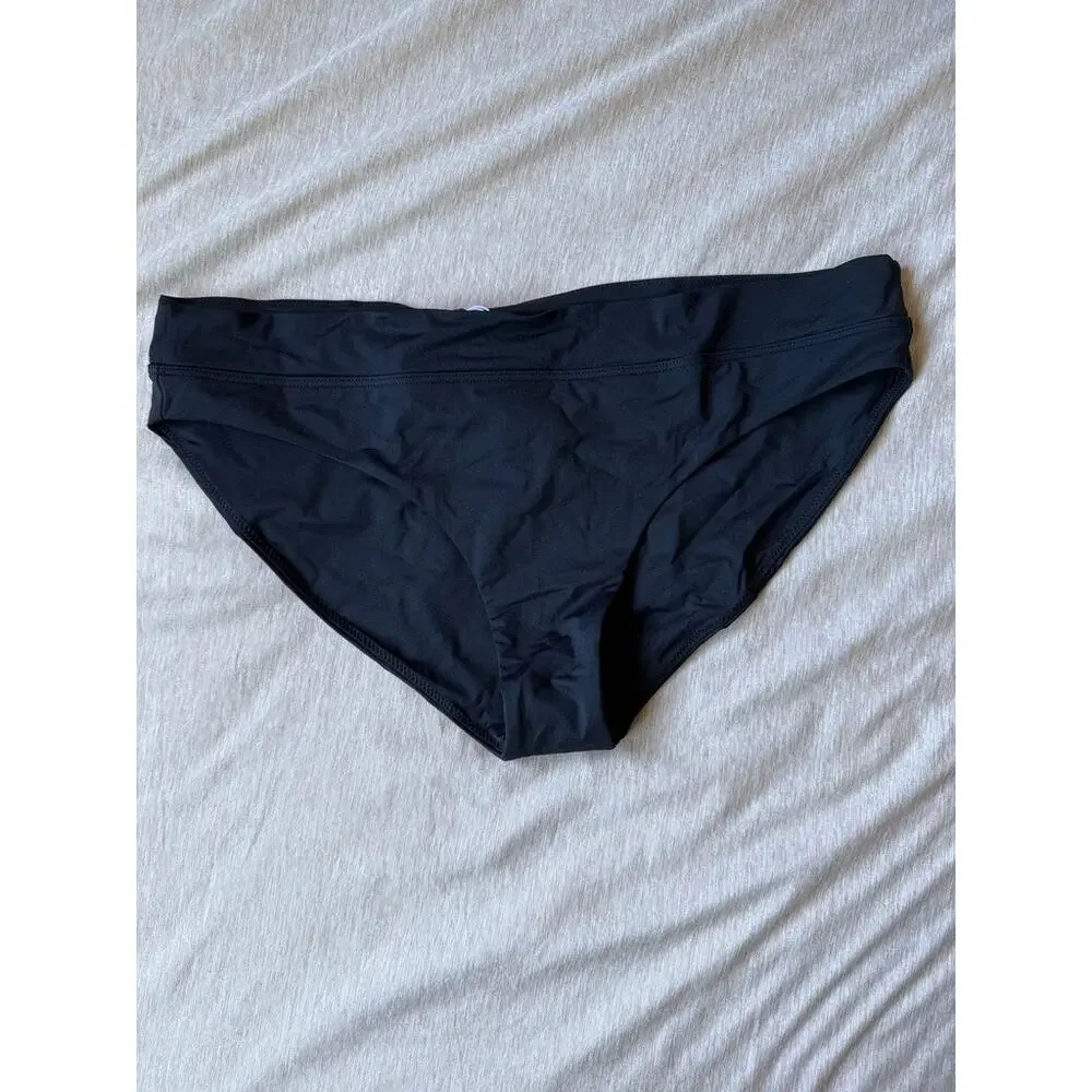 prana black summer wave swimsuit bikini bottoms women size medium